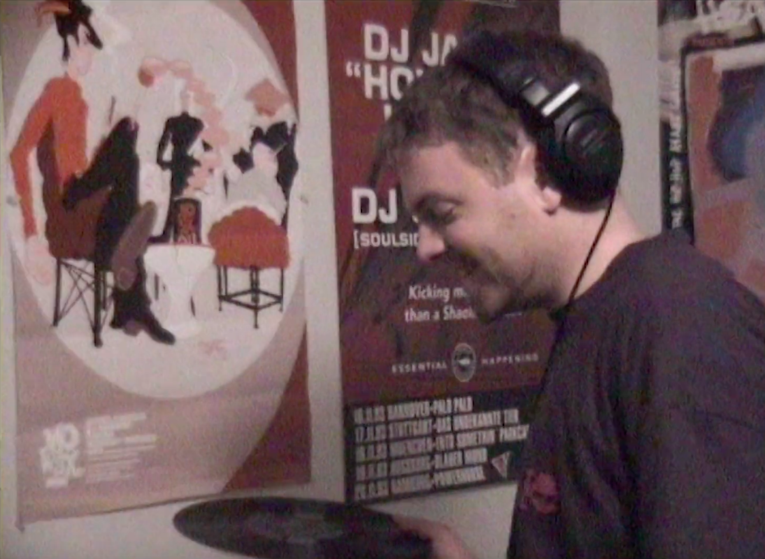 Poster in DJ Shadow's studio