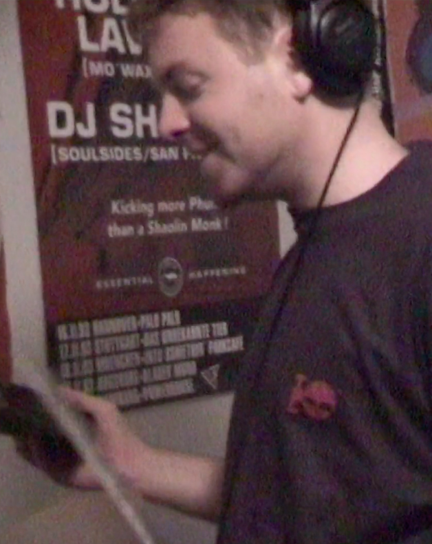 Poster in DJ Shadow's studio