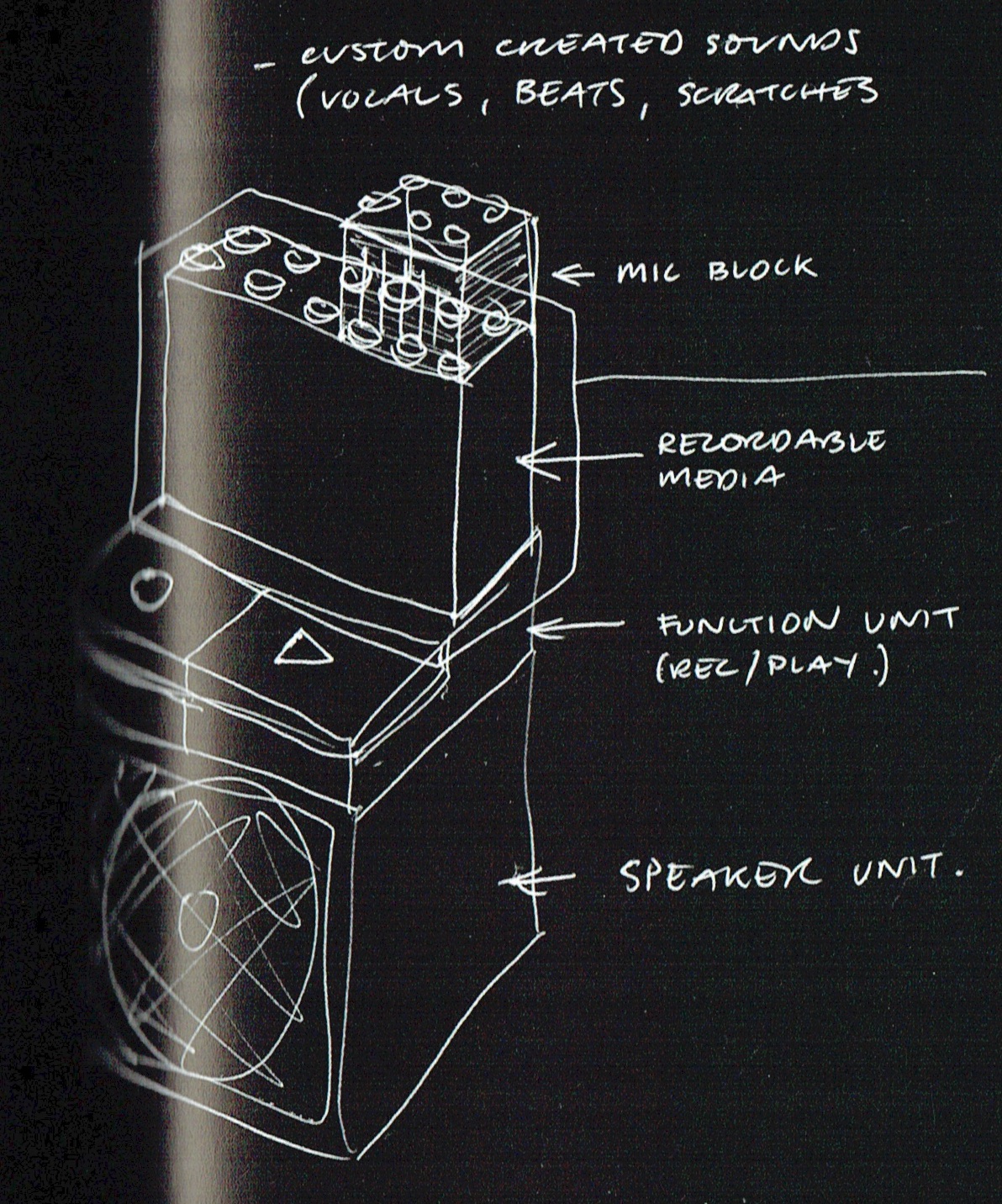 Lego proposal drawing from MoWax 21 Book