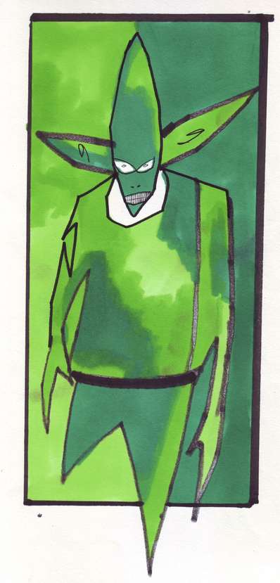 Futura's Green Man - An artwork featured in the exhibition