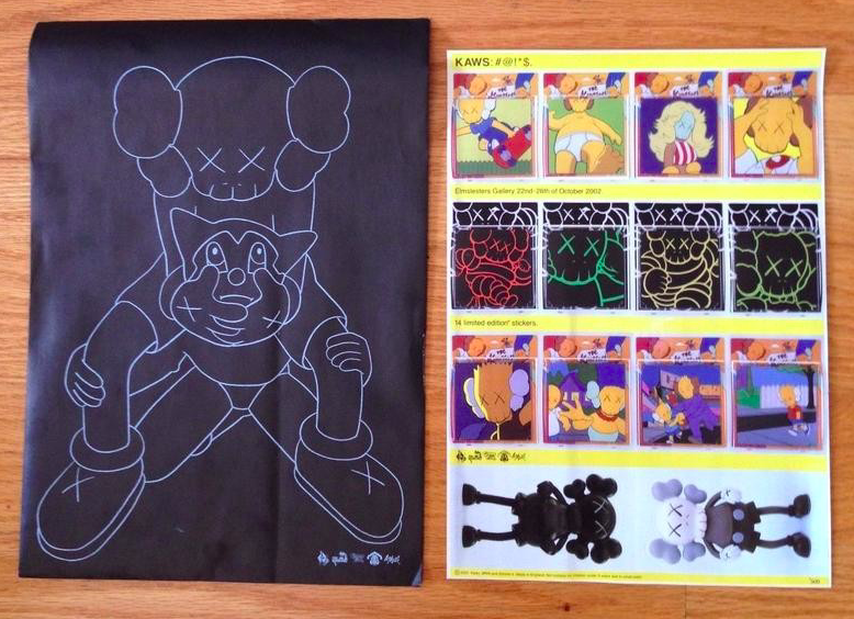 KAWS Stickers and Envelope