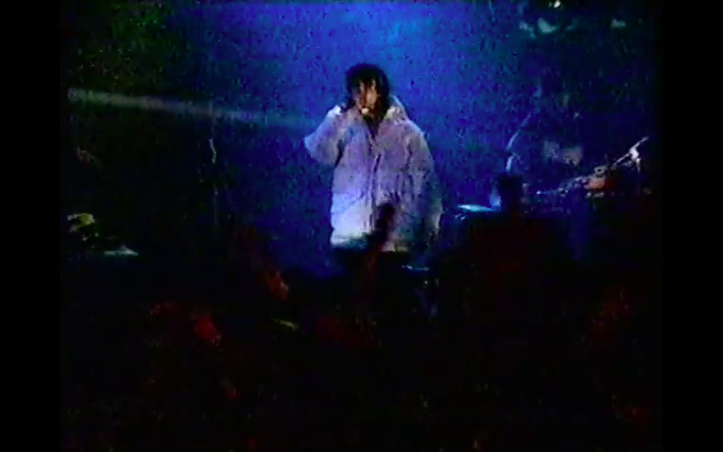 Ian Brown joins Unkle on stage at the Astoria