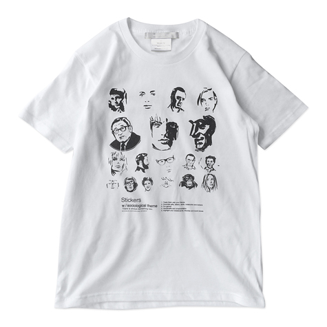 Mike Mills Stickers White Tee Front