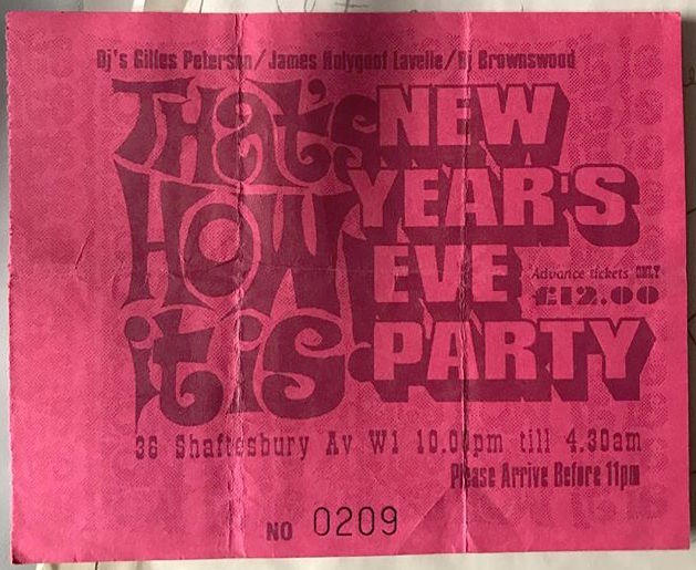 New Years Eve ticket