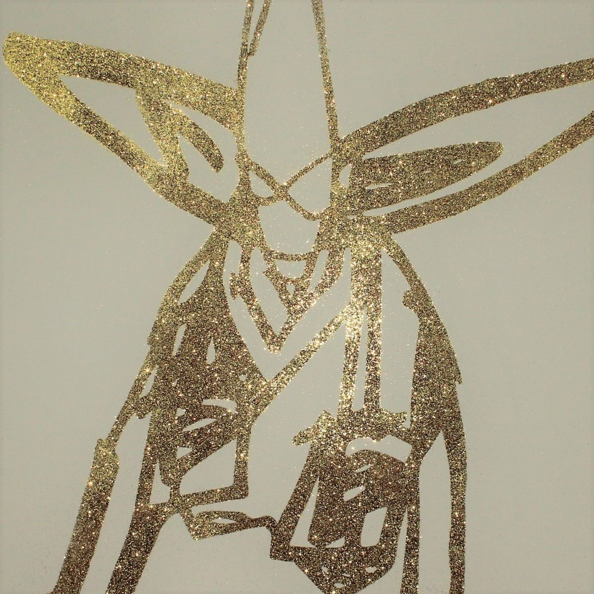 Single Pointman Print Glitter Gold Detail